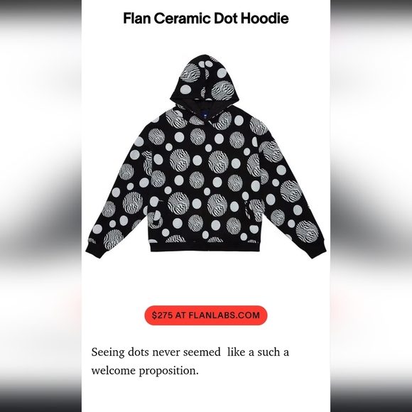 20 Coolest New Menswear Picks This Week Flan Ceramic DOT Hoodie Retails $295! - Picture 1 of 14